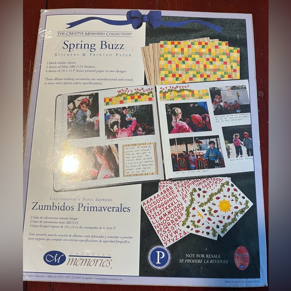 Creative Memories Spring Buzz Stickers & Printed Paper Set 6202300303